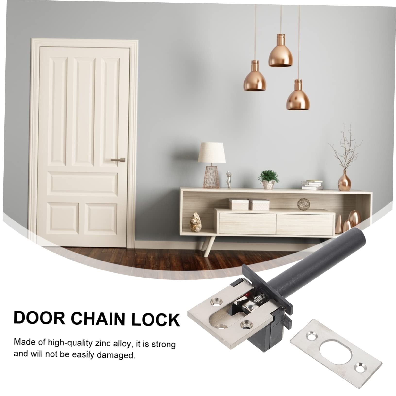 2sets Serrature Catena Antifurto Lega Di Zinco Con Chiusura Sicura Per Porte Per Case e Strutture Ricettive