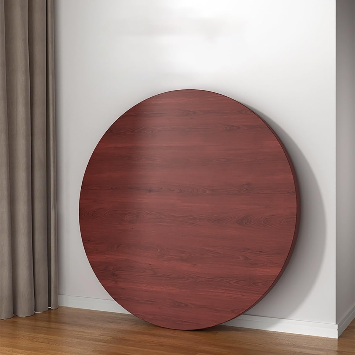 20 24 Inch Round Replacement Table Top, Rustic Wood Tabletop DIY for Kitchen Restaurant Coffee Patio Garden Table, Heat and Scratch-Resistant(Light Walnut,40cm/16inch)