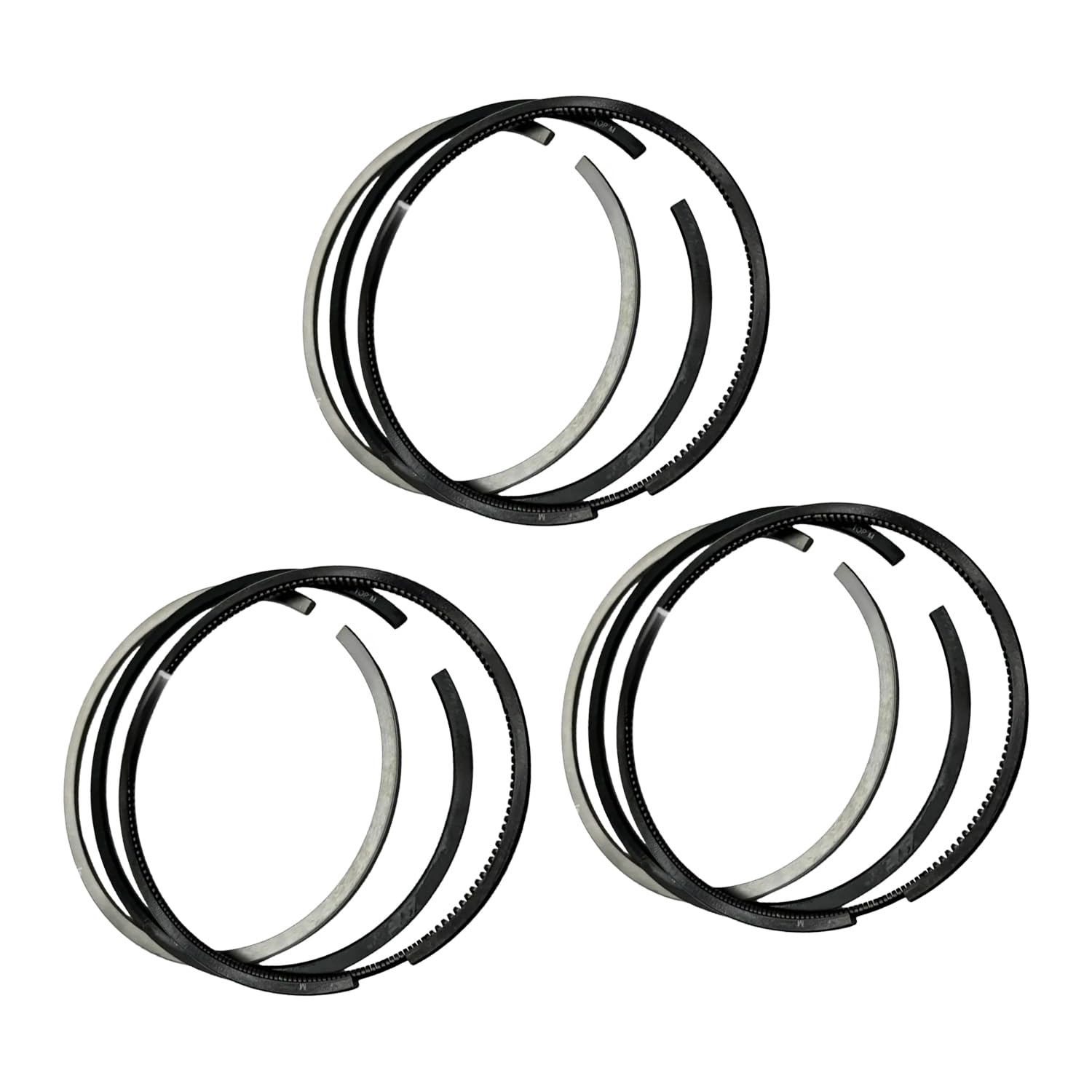 Lot de 3 segments de piston MM406600 compatibles avec moteurs diesel Mitsubishi K3D 3 cylindres compatibles avec tracteur Iseki TU170 TU160 remplace MM406600