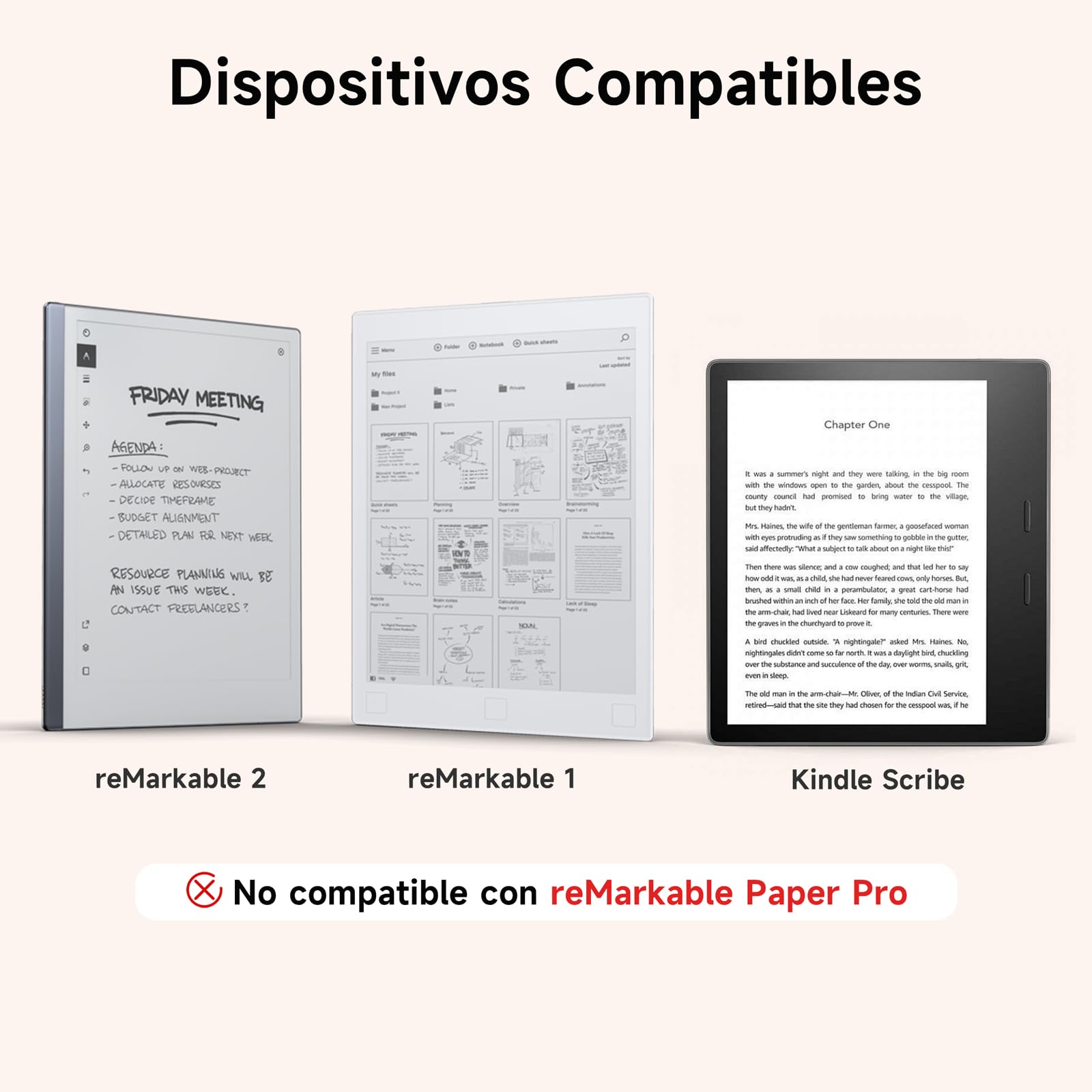 Lápiz Compatible Remarkable 2, Lápiz Capacitivo EMR con Borrador, Nivel de Presión 4096, Rechazo de Palma y Sensible a la Inclinación, Stylus Digital Compatible con Remarkable 2/1/Kindle Scribe