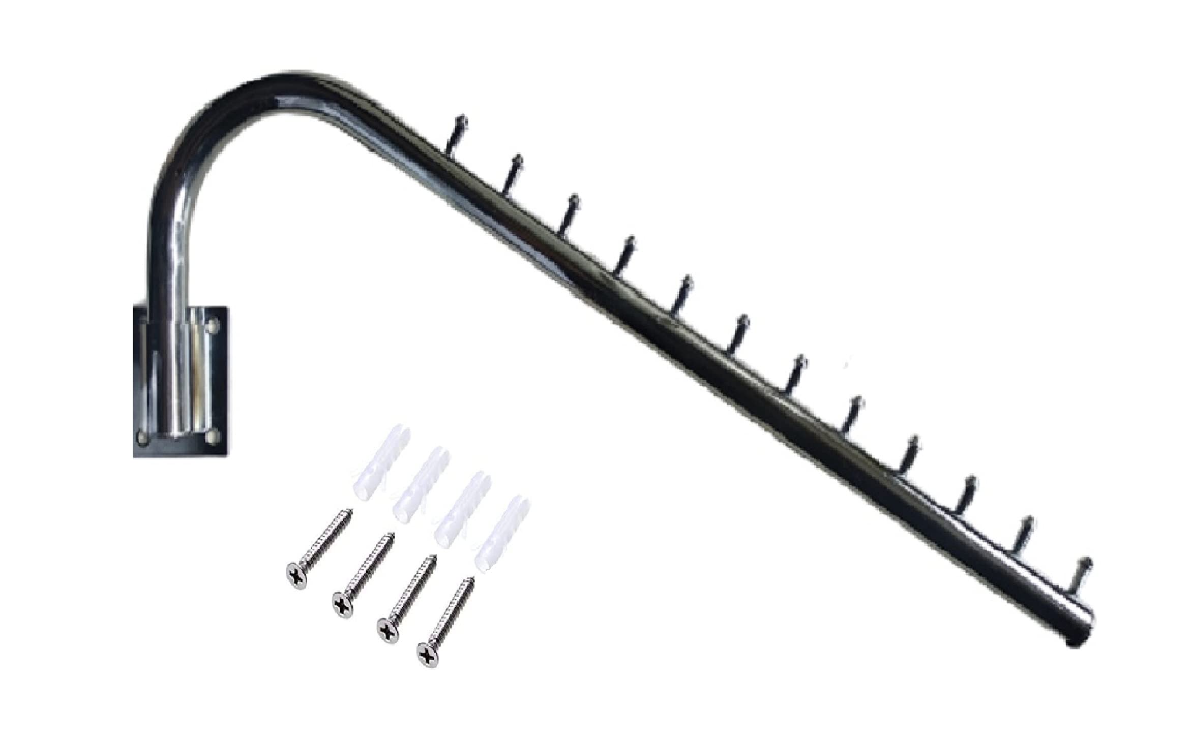 Q1 Beads Alloy Steel Swivel Hook Rail 12 Pin Display Hooks Wall Drope Hanger - Pack of 1 (B0849YJXRR) Amazon Price History, Amazon Price Tracker