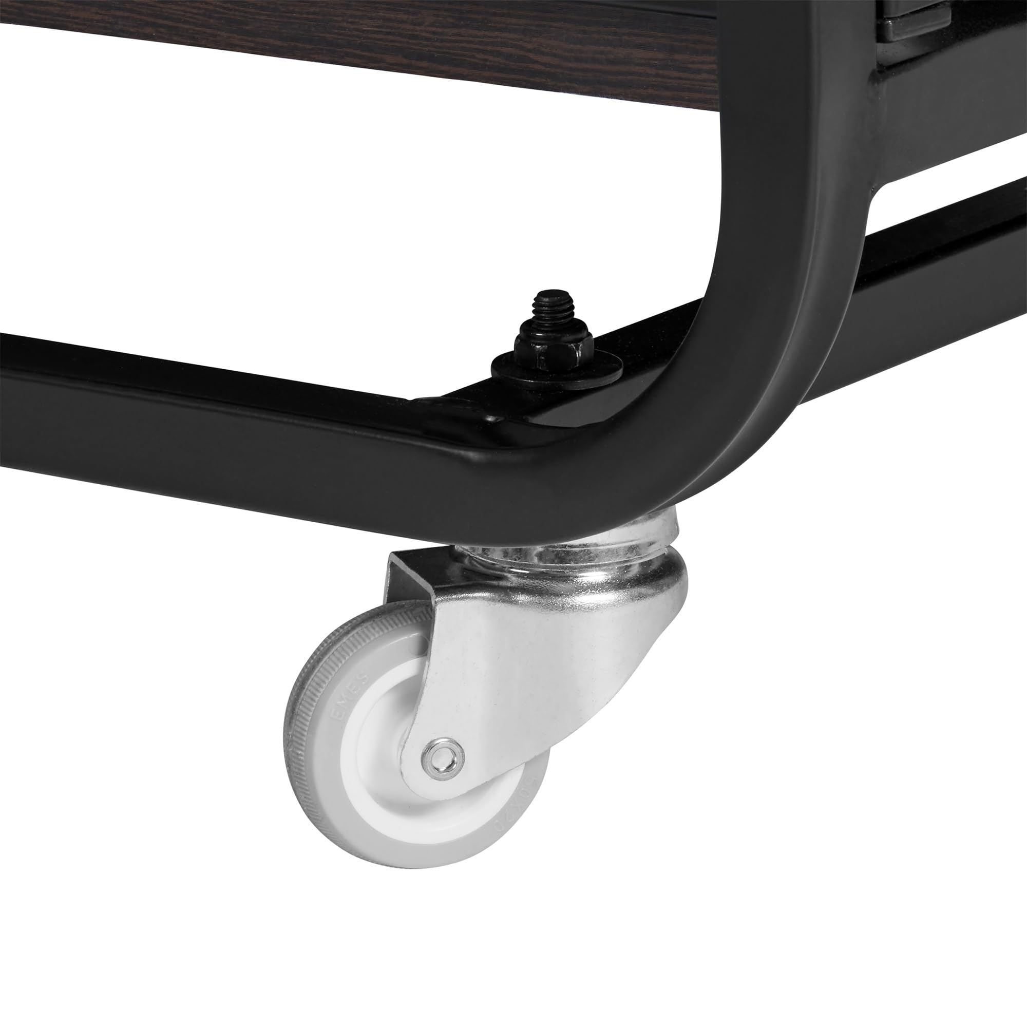 Edward Bed & Bath klappbares Gästebett mit Rollen, 90x200 cm, 14 cm Federkernmatratze (mittelfest), platzsparend, stabil und belastbar, Klappbett, grau anthrazit