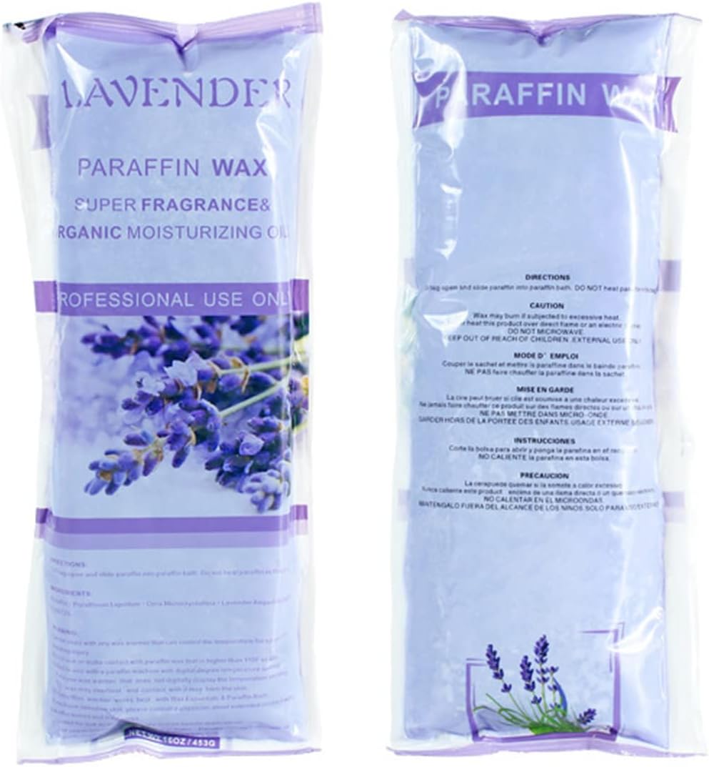 Cera de parafina perfumada lavanda recarga de cera de baño de parafina para manos pies piel seca alivia el dolor