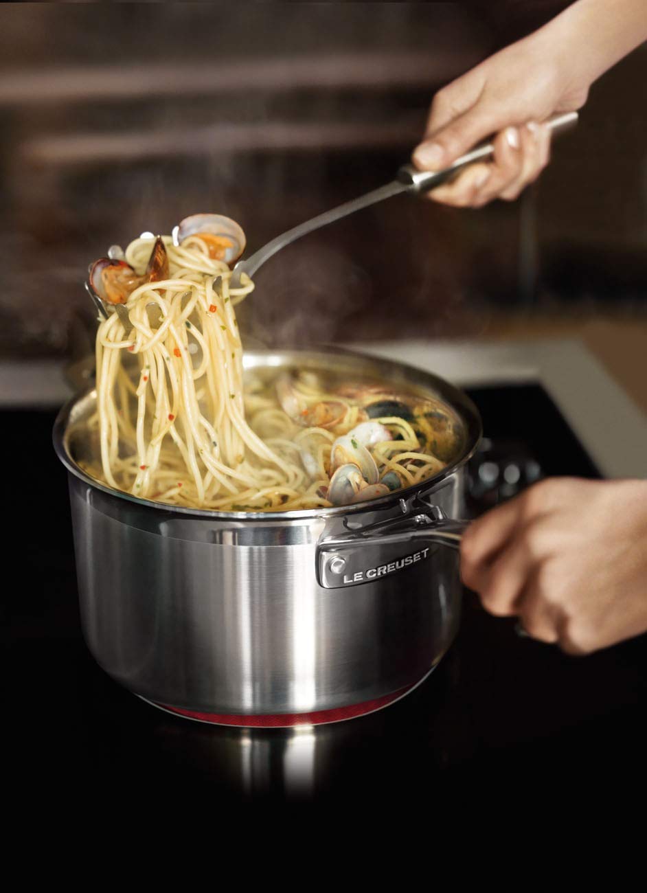 Le Creuset Cazo con tapa de acero inoxidable 3-Ply 20 cm, 96200920001000