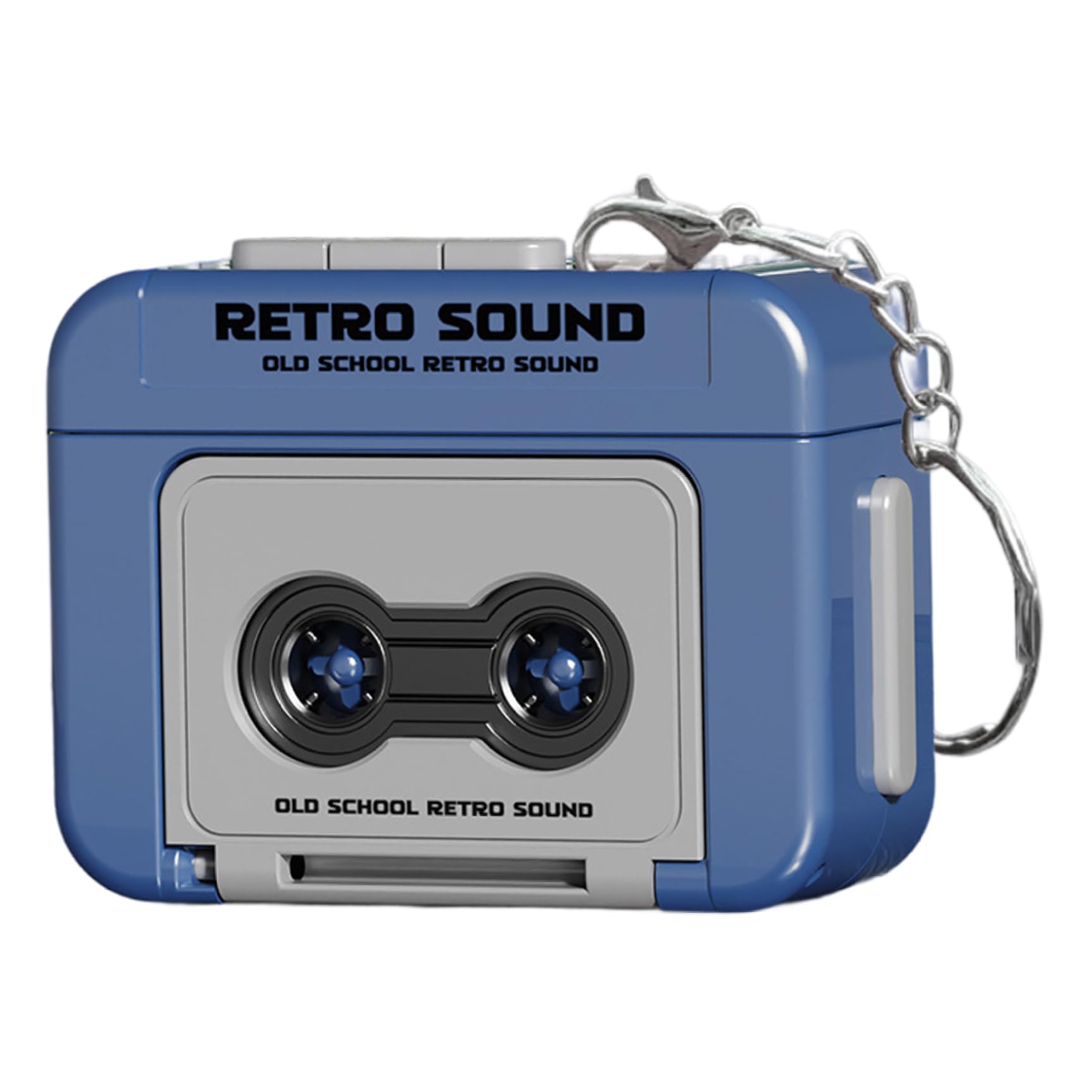 Mini Tape Recorder Keychain, Plastic Recordable Retro Mini Cassette Tape Player Keychain with Music, Microcassette Player for Backpacks, Handbags, Gifts