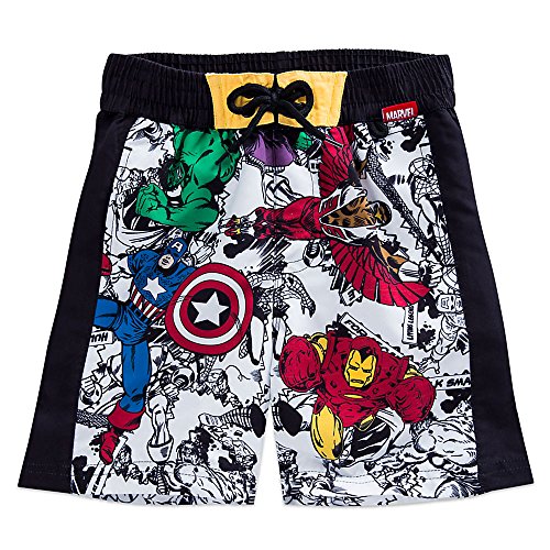 Marvel Avengers Swim Trunks for Boys Size 5/6 White