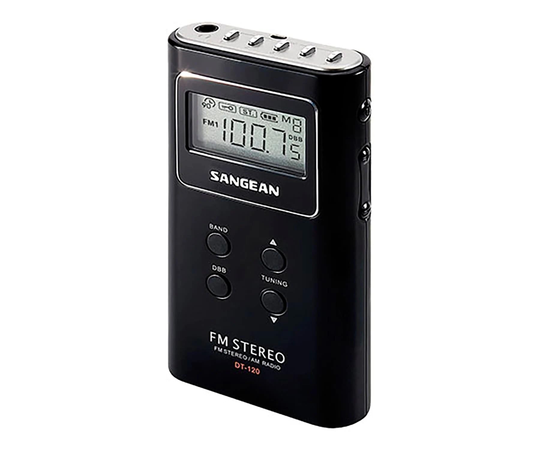 Sangean DT-120, Radio (Pantalla LCD, 120 W, 1.5 V), Blanco