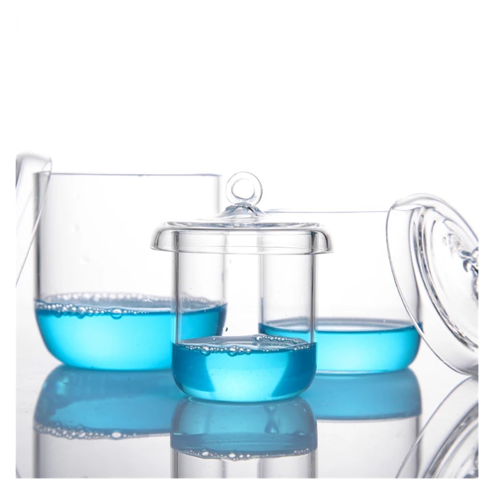 1 Stück Tiegel aus Quarzglas mit Deckel(250ml)