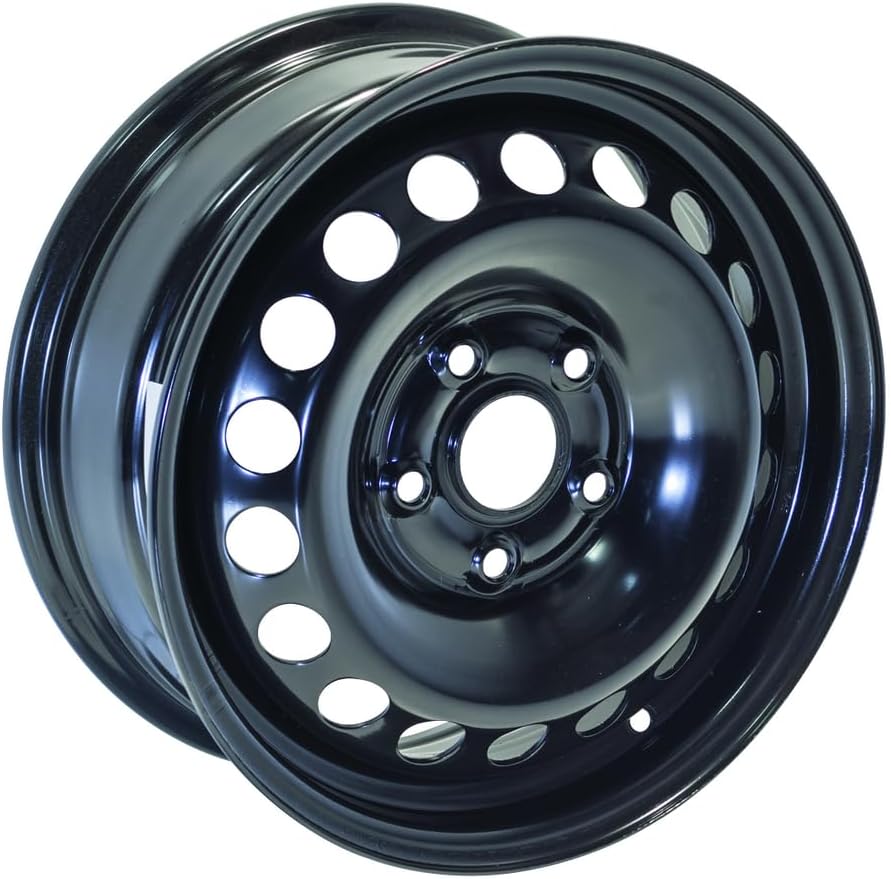 15x6 inch Custom Wheel - Black Standard Steel Rim ST Bolt- Pattern 5x112 mm Offset 47 mm