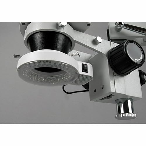 Vista 3 de AmScope LED-144S 144 LED Microscopio Ajustable Anillo Compacto Luz + Adaptador