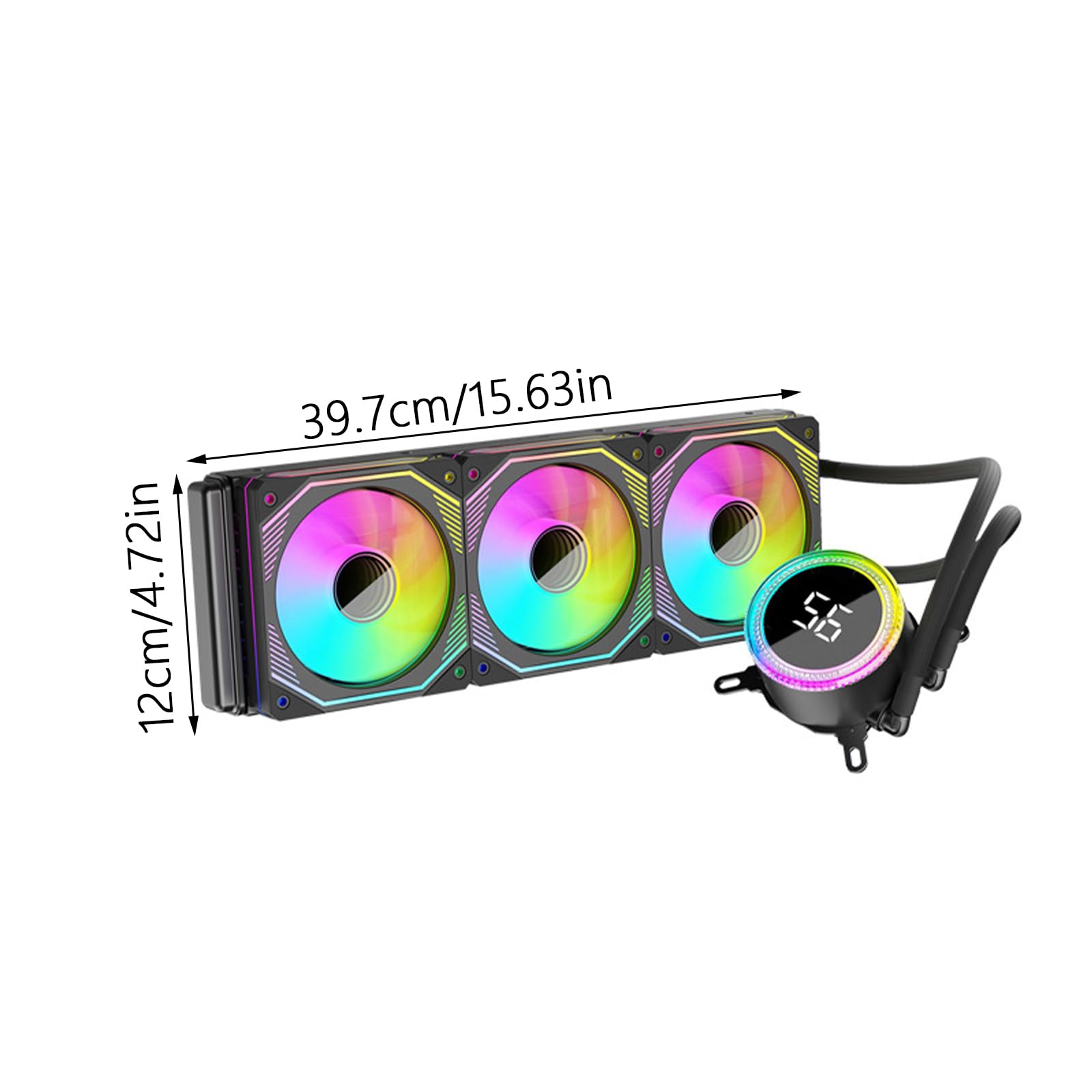 Chłodzony procesorem ARGB wentylator chłodzący wodą z potrójnym 120 mm ARGB Wydajne chłodzenie CPU Radiator