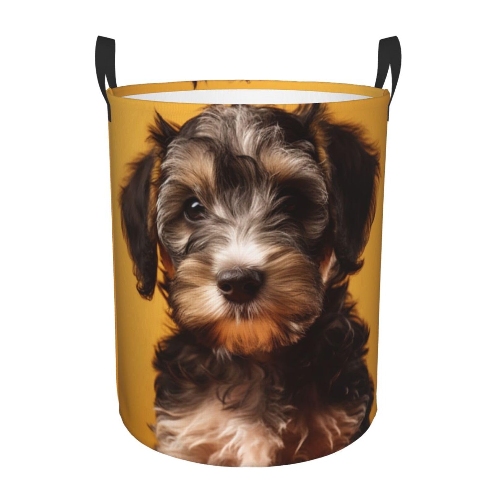 Grand panier à linge pour chambre et dortoir style chiot mignon