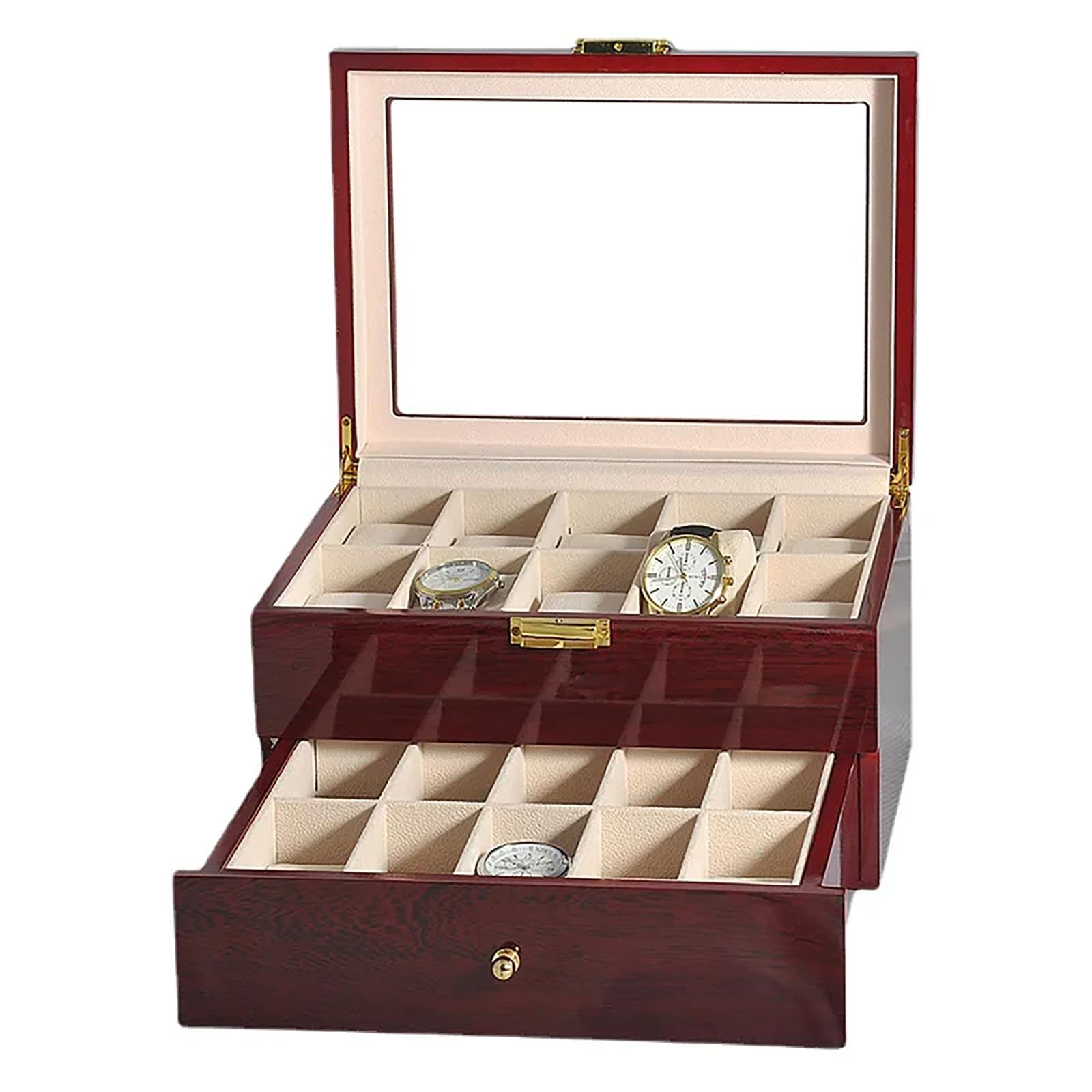 Boîte de montre élégante pour sublimer votre commode avec 20 emplacements