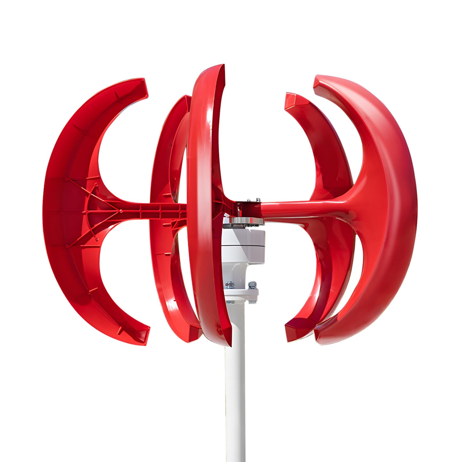 Yulewiix Red Wind Turbines Generator, 1000W 12V/24V Wind Turbine Generator Kit, 5-Blade Lantern Wind Turbines Generator Kit, Electromagnetic Electricity Producer Equipment For Home Charging
