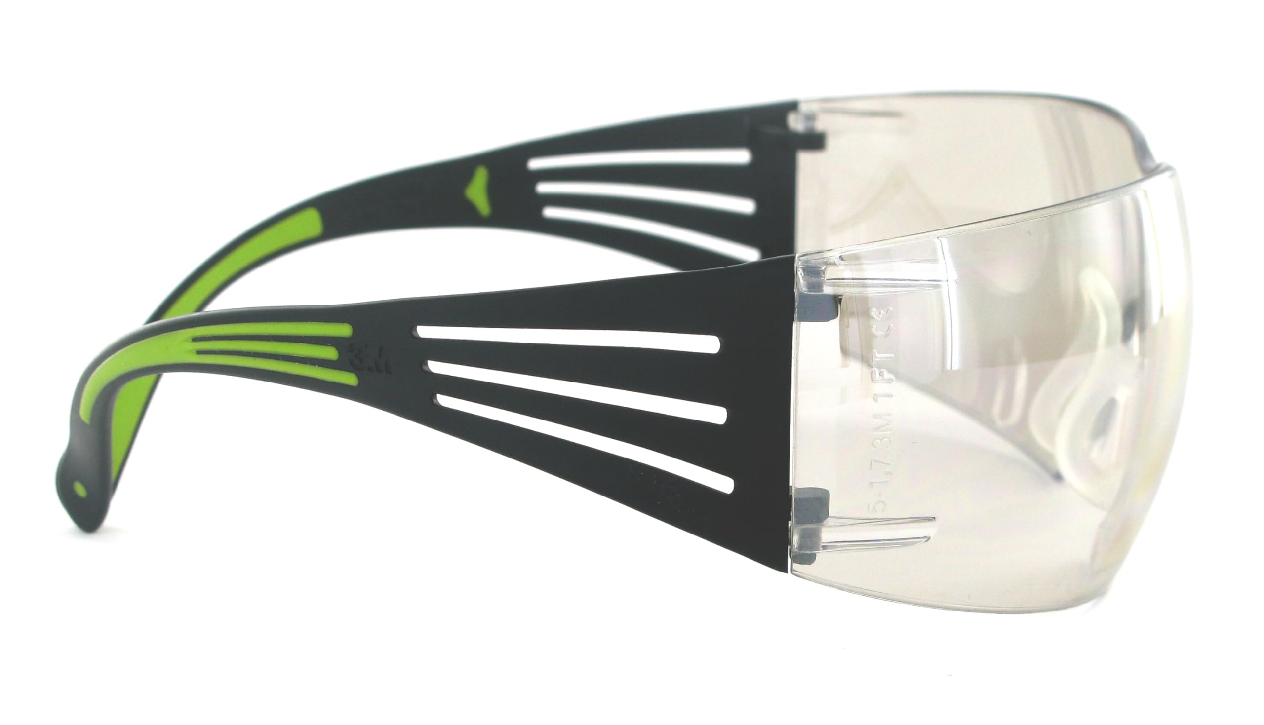 Secure-Fit 400 Indoor/Outdoor Anti-Scratch Pro Eye Protection Safety Glasses, Black with Mirror Lens, 1-Pair