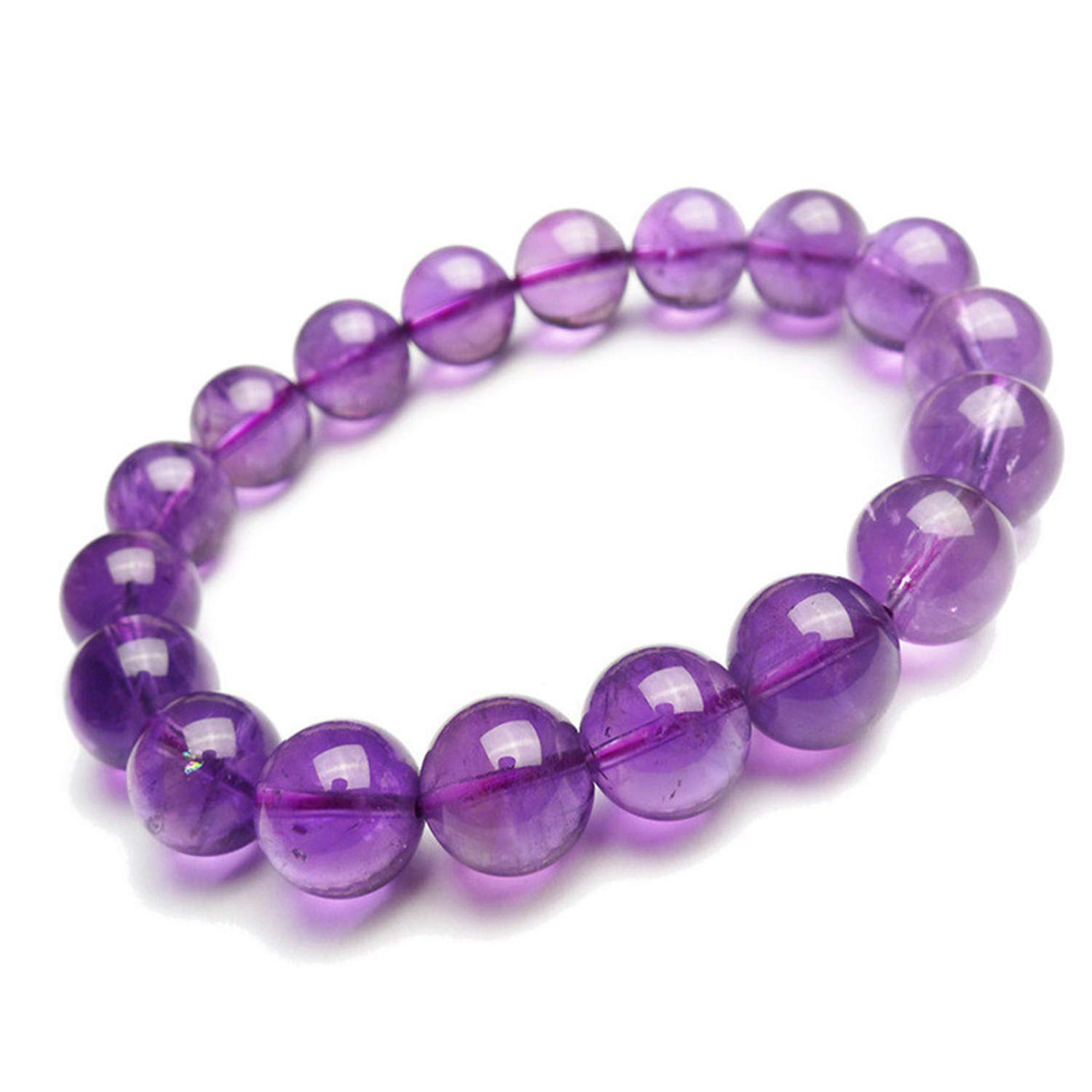 Améthyste naturelle véritable 12mm perles de quartz violet authentique de qualité supérieure