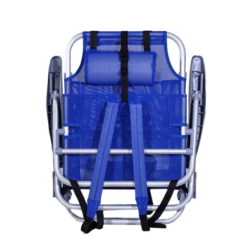 SUN & SURF Pack x2 Sillas Plegables y Reclinables 5 Posiciones con Cojín y Asas Tipo Mochila - Ligera, Estructura Muy Estable, de Aluminio con Almohada Ajustable para Máximo Confort
