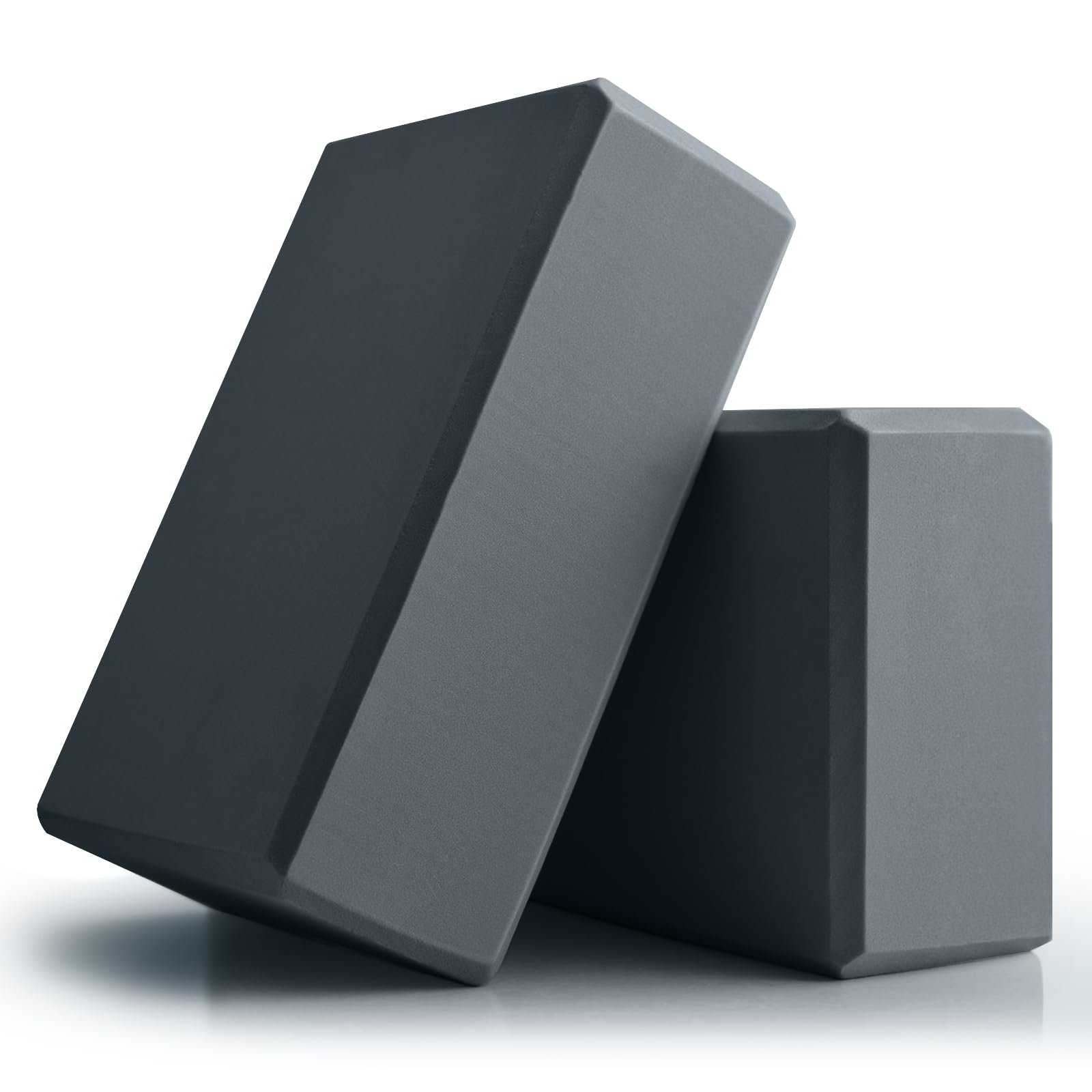 Photo 1 of Yoga Blocks 2 Pcs, 9"x6"x3" Yoga Brick Foam Blocks EVA Foam Block Props Accessories for Pilates Stretching and Meditation (Grey, Large)