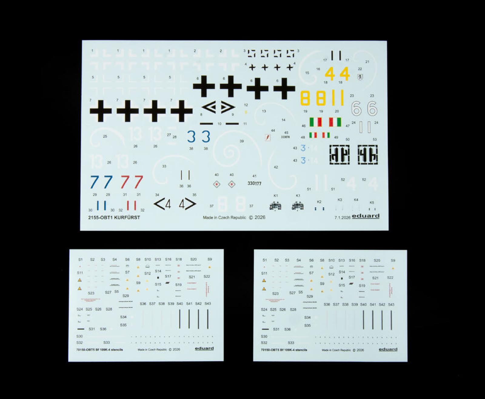 Edualdo 1/72 Dual Combo Limited Edition Coahurst Bf109K Modèle en plastique EDU2155