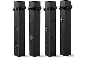 2.3" Diameter College Dorm Bed Risers: Tall, Durable, Adjustable Height up to 11.2"