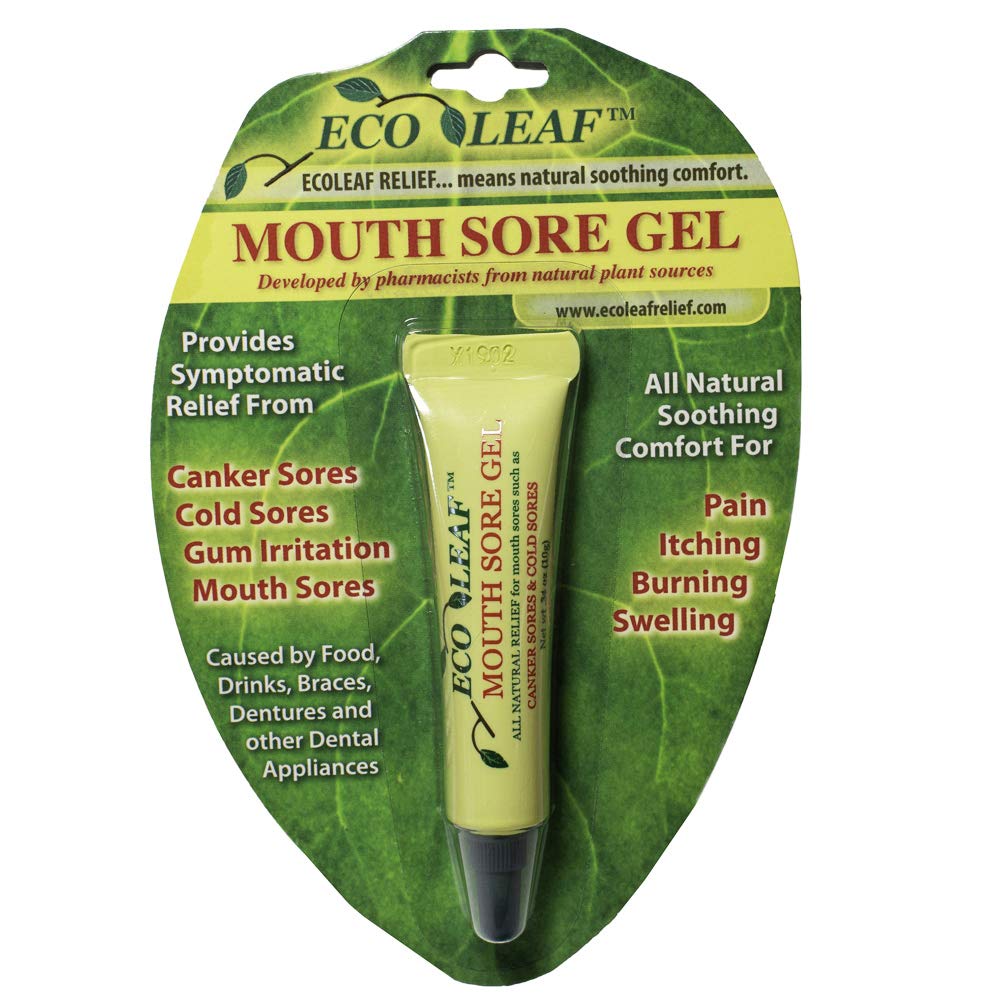 Natural Mouth Sore Liquid Gel Symptomatic Relief from Canker Sores Cold Sores Gum Irritations | Made in The USA with Organic Plant Extracts & Oils | Soothing Comfort for Pain Itching Burning