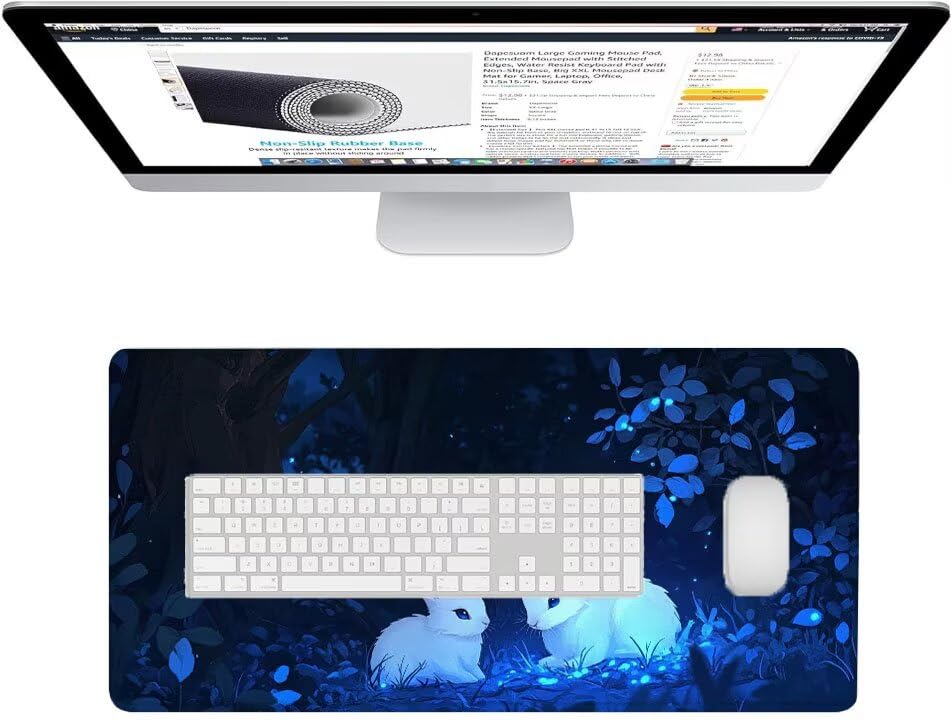 Desk mat lapin avec bords cousus pour protéger efficacement votre bureau - 3