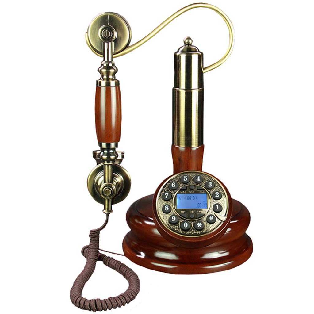 Telefon wiszący w stylu retro, dekoracja domu w stylu retro, lite drewno, antyczny, stacjonarny telefon przewodowy