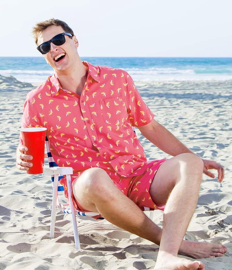 Tipsy Elves Hawaiian Shirts for Men - Casual Beach & Summer Party Shirts for Men - Stretch Fabric with Modern Fit - Image 3