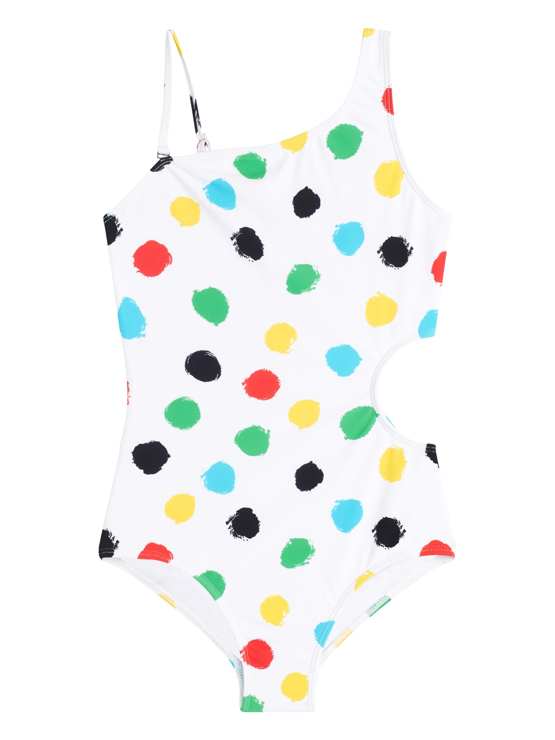 Kanu Surf Girls' Cori Beach Sport One Shoulder Side Cut UPF 50 1pc Swimsuit