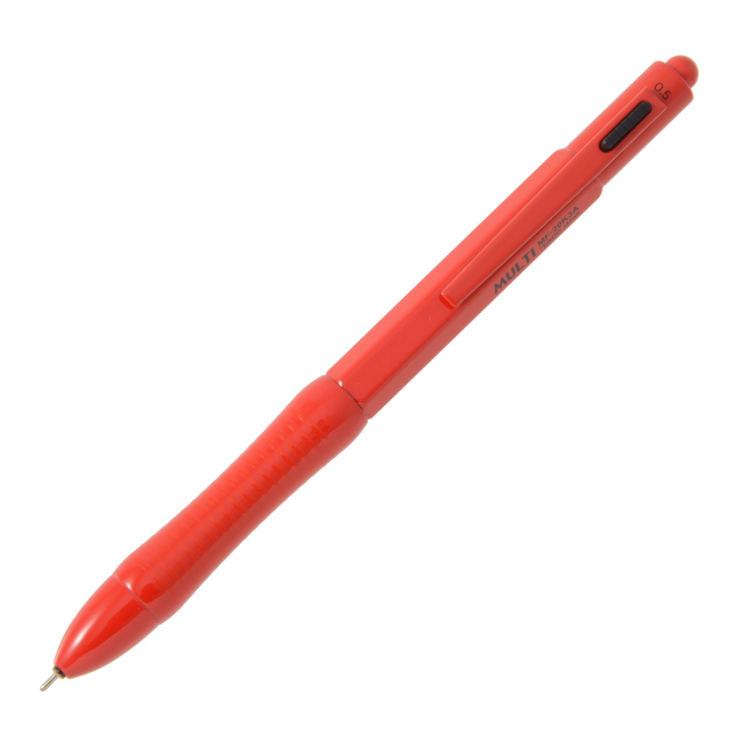 OHTO 2+1 wielofunkcyjny długopis, 0,5 mm ołówek mechaniczny, czarny i czerwony długopis 0,7 mm, czerwony (MF-20K3A = ItaAka)