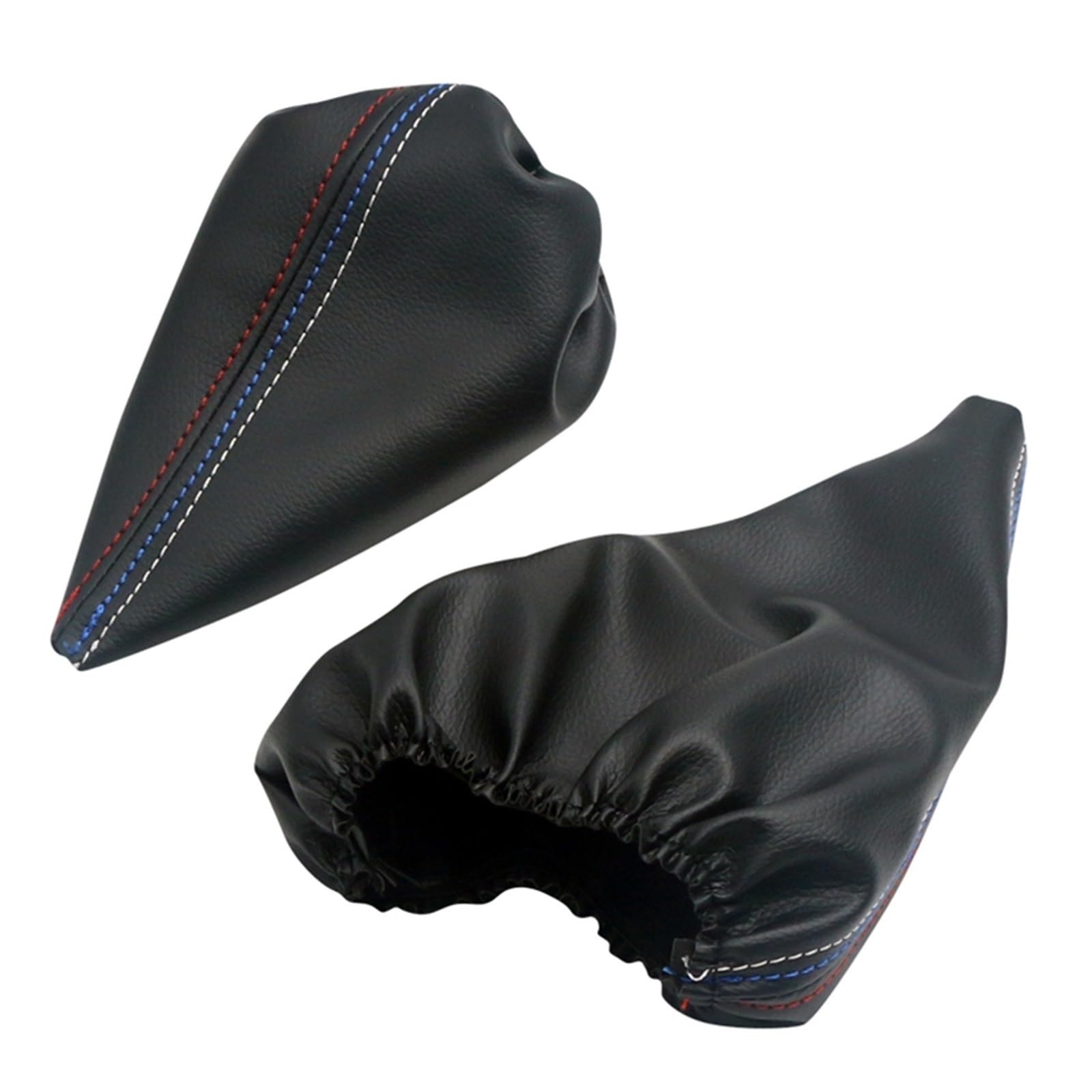 Generico Pomello del cambio da corsa 2 Pz/set Pomello Del Cambio Auto Bastone Freno A Mano In Pelle Ghetta Boot Caso Della Copertura Del Cambio Collare Per La Serie 3 E36 E46 M3 pomello del cambio