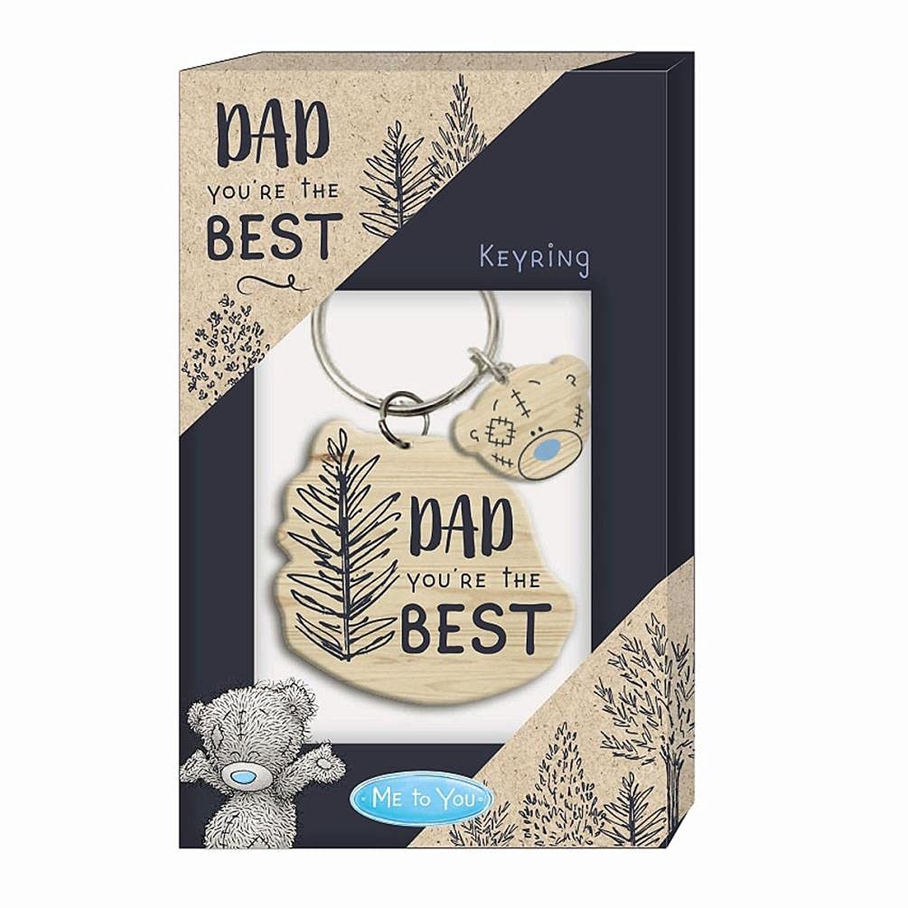 Me To You BearMe To You Bear Best Dad Wooden Key Ring