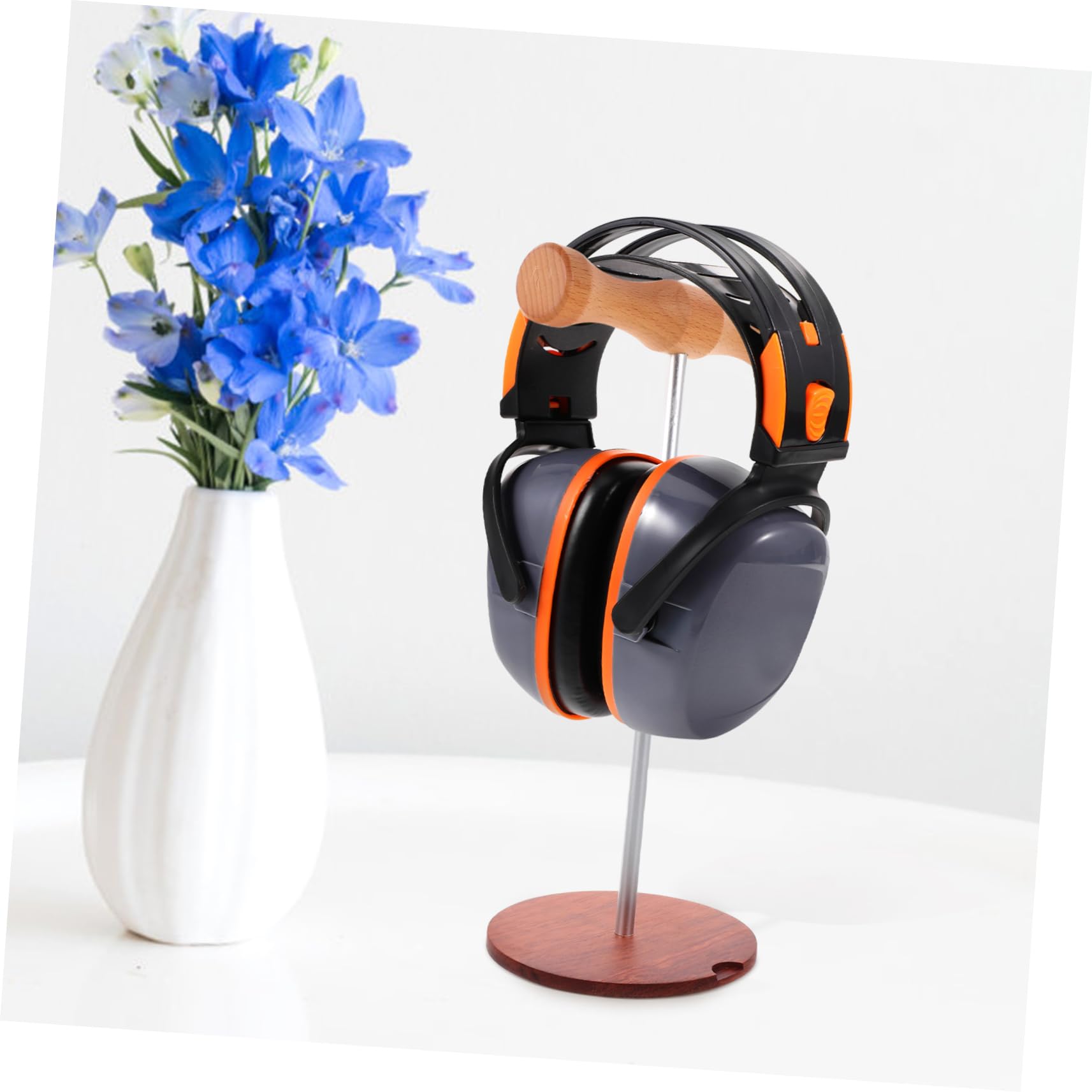 Estante de Hongo sólido Estante para Colgar Auriculares Soporte de sobremesa para Auriculares Soporte Universal para Auriculares Soporte para Auriculares de Mesa Madera