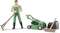 Vista 2 de Bruder 62103 Bworld Jardinero con Cortacésped y Accesorios