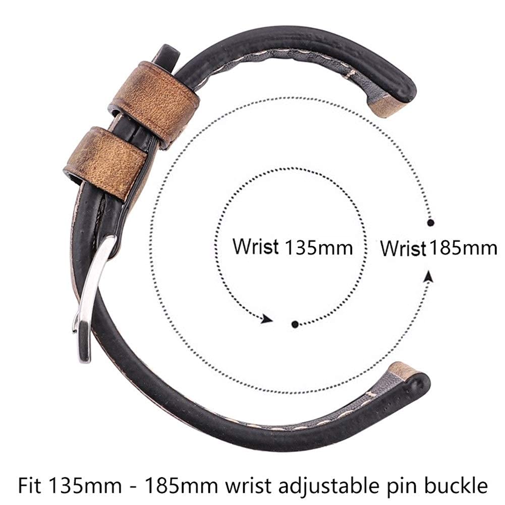 Lederarmband handgefertigte Uhrenarmbänder 22mm 24mm Männer Frauen braun schwarz rot Uhrenarmband Gürtel Edelstahl Schnalle