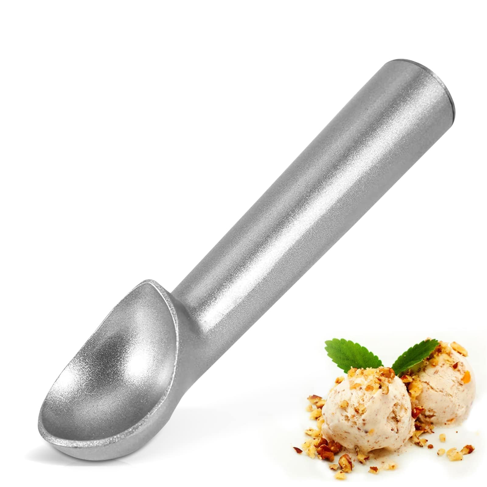 Cuillère à Glace Professionnelle En Inox - Mécanisme éjecteur à Levier, Lavable Au Lave-vaisselle - Pour Portions Parfaites à La Maison Ou En Restauration - 10