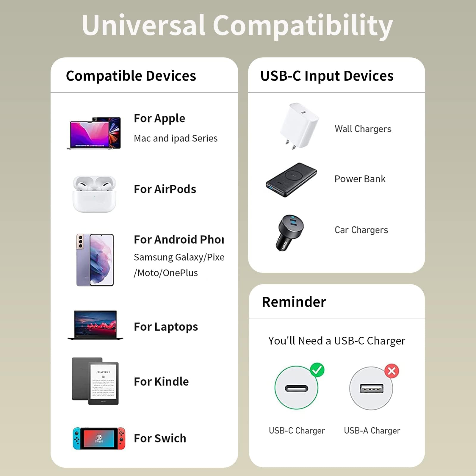 Cable de carga USB C magnético 2 en 1 de 100 W, transferencia de datos de 480 Mbps, carga rápida de 5 A para iPhone 16/15/14/13 Pro Max, MacBook Pro, iPad, Galaxy S22, Pixel (verde) 6
