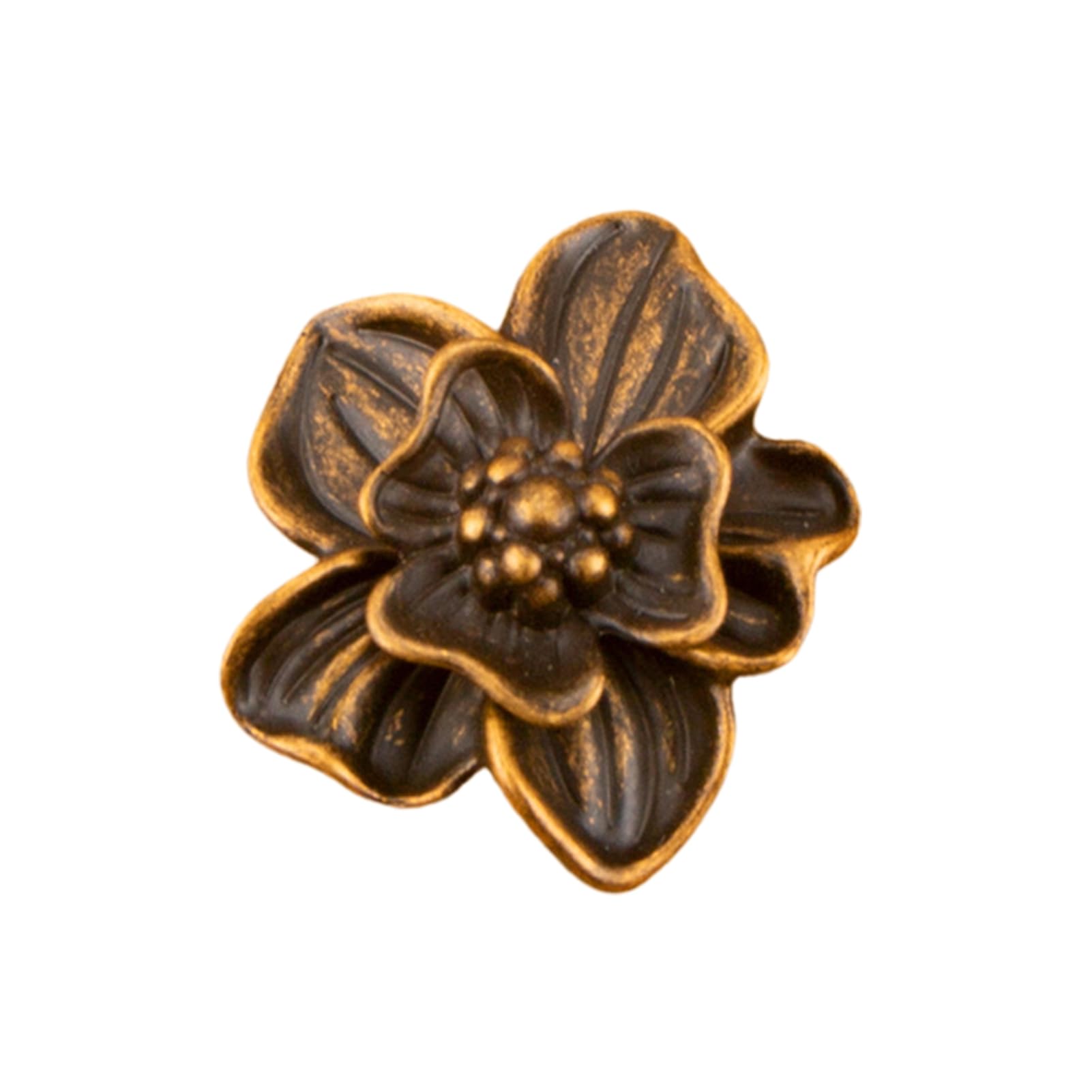 Zentriva C Flower Leaf Abinet Handle Single Hole Heavy Duty Zin Alloy Universal Dresser Drawer Wardrobe Loset Pull Knob Furniture Hardware Replacement