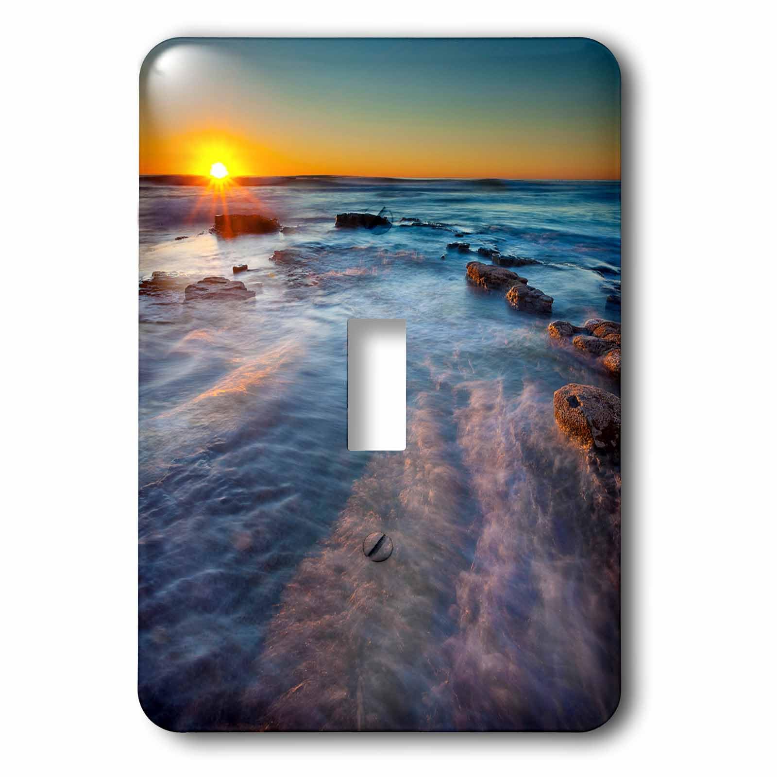 Coucher de soleil ocean Pacifique deco plaque interrupteur San Diego
