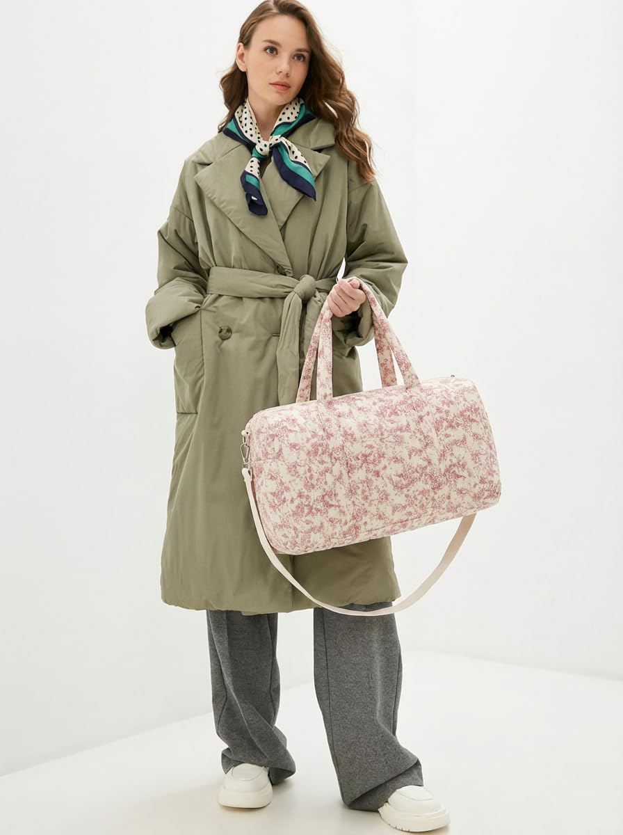 GSenhui Bolsa de lona acolchada para mujer, bonita bolsa de hospital para bebé, bolsa de lona floral