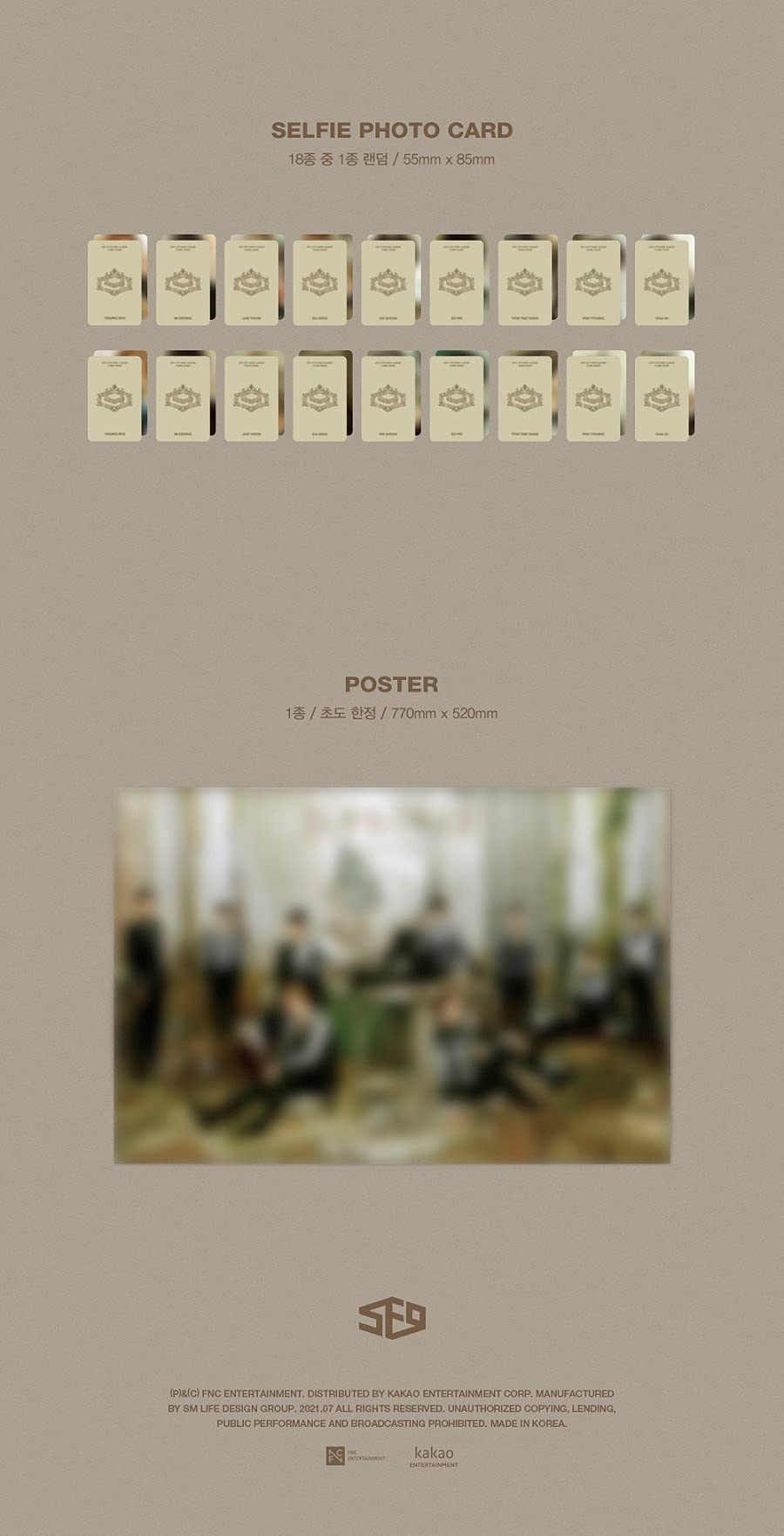 SF9 - Turn Over [9 ver.] (9th Mini Album) [Pre Order] CD+Booklet+Folded Poster+Others with BolsVos K-POP Webzine (9p), Decorative Stickers, Photocards