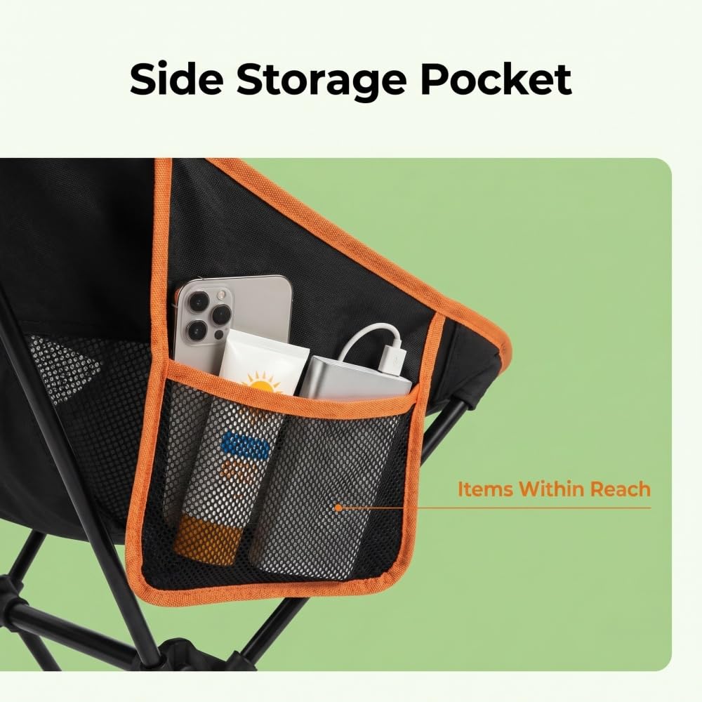 PQETBV Sillas de Playa Plegables Portátil, Compacta y Ultraligera, Silla Plegable Camping con Bolsa de Transporte para Exteriores, Camping, Campismo, Picnics, Pesca — view 6