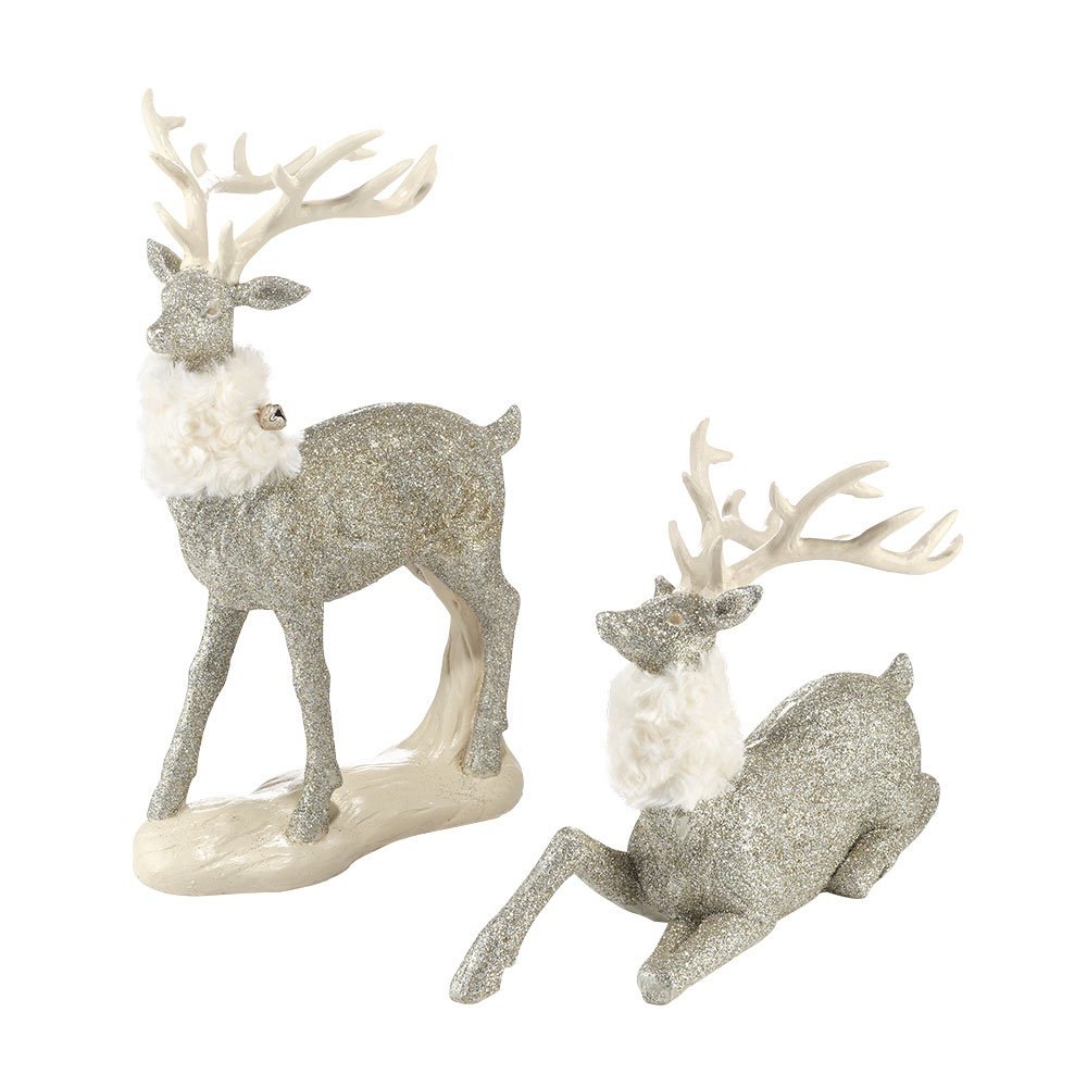 Department 56 Snowbabies Glittered Reindeer Pair Figurine, 13 inch