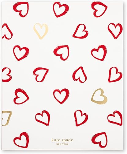 Miniatura 1 de Kate Spade New York Cuaderno pequeño en espiral oculto, cuaderno de 8.25 x 6.75 pulgadas con 112 páginas rayadas (corazones de pincelada)