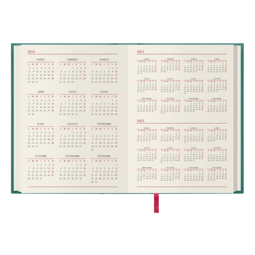 Dohe - 2024 Diary - Day Page - Size: 15 x 21 cm (A5) - 336 Pages - Stitched Binding - Hardcover - Green - Brasilia Model - Image 3