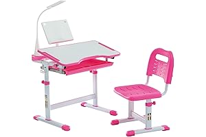 Child Desk and Chair Set for 8 Year Old: Ergonomic, Study Desk with Storage