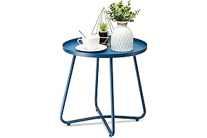 danpinera Small Deck Table: Weather-Resistant Patio End Table