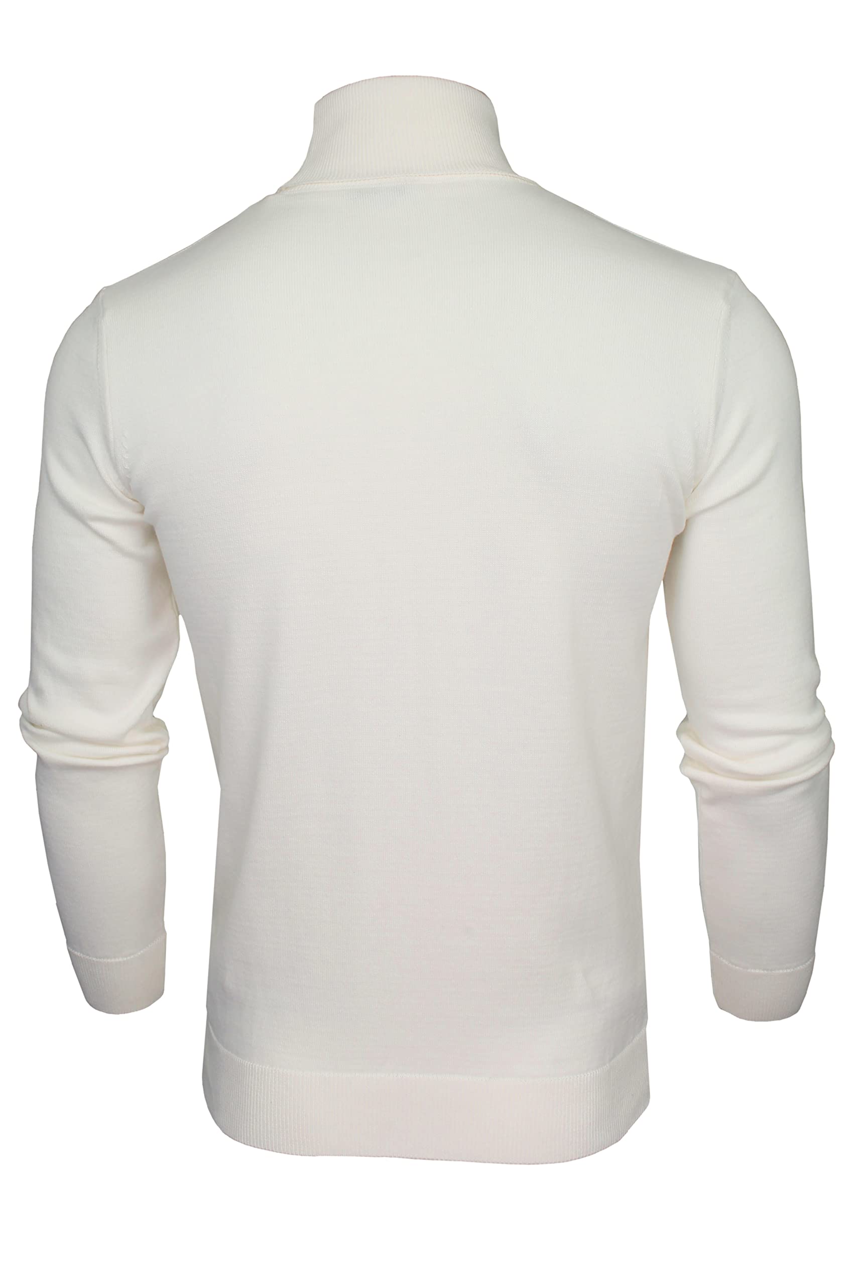 Xact Maglione Collo a Rullo Polo in Maglia a Trecce per Uomo - 100% Cotone - Maniche Lunghe