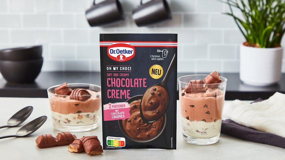 Dr. Oetker OH MY CHOC! 15er Probier-Set, 5 x Chocolate Creme, 5 x Chocolate Pudding, 5 x Triple Choc Mousse, Dessertpulver für Schoko-Creme, Schoko-Pudding und Schokoladenmousse