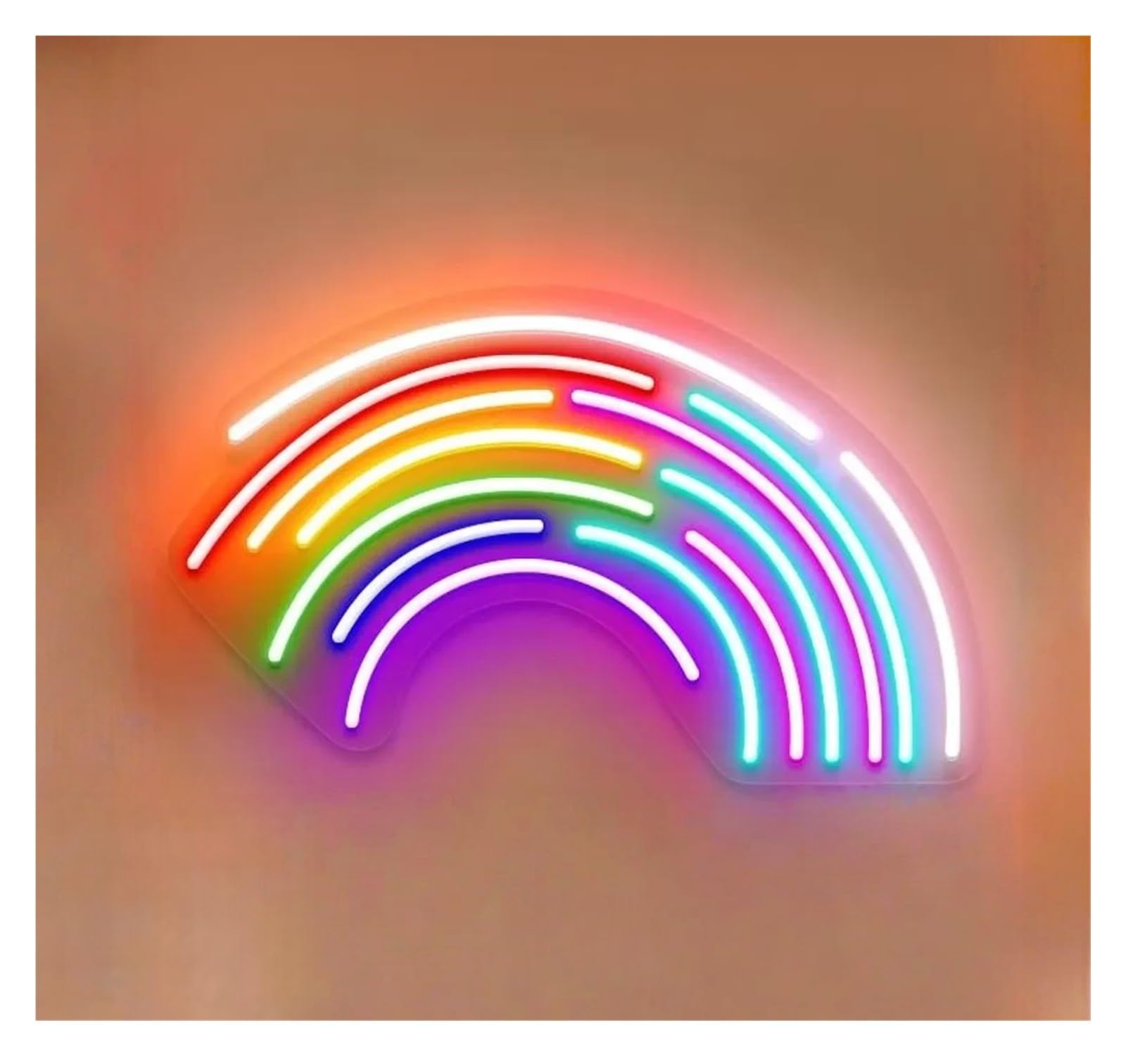 SHOUXI Sign Lamp Rainbow Neon Sign USB Powered Dimmable Wall Decor Lamps Party Backdrop Kids Room Decoration 40х22cm(C)